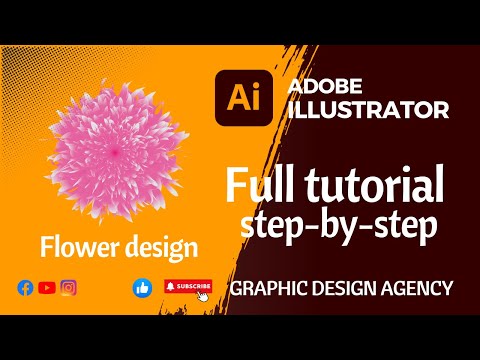 How to create a beautiful flower design in illustrator /Step-by-Step Guide create a beautiful flower