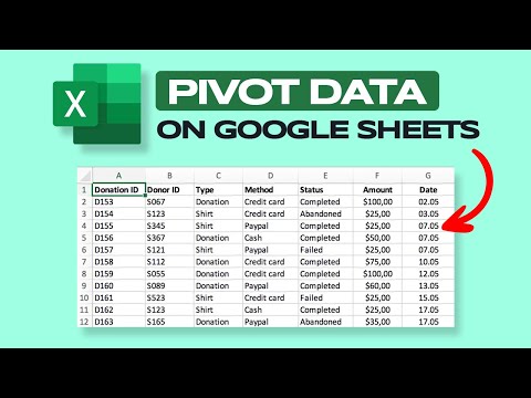 How to Pivot Data Google Sheets