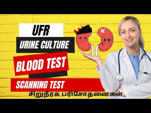 Kidney function test - urine full report, Blood test, urine culture test, scanning test, X Ray test