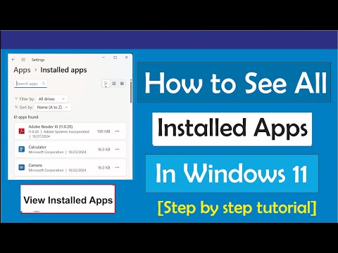 How to See All Installed Apps in Windows 11