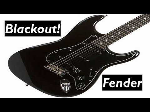 Fender American Standard Blackout Stratocaster Guitar - Fender 10 for '15