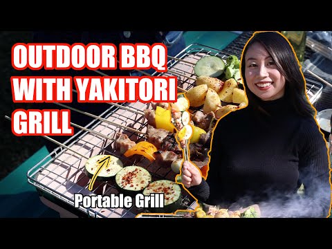 Cooking Skewers with Best Portable Grill | Yakitori Style