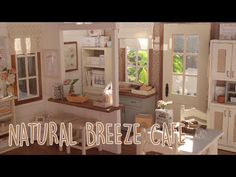 Natural Breeze Cafe 1/10  scale handmade miniature dollhouse by Nerea Pozo (2 floors)