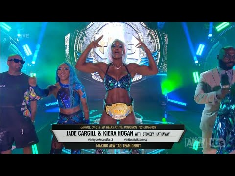 Jade Cargill & Kiera Hogan Entrance with Jermaine Dupri: AEW Dynamite Fyter Fest 2022 (Week 2)