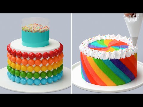 Most Satisfying Rainbow Cake Videos | Awesome Creative Cake Decorating Ideas