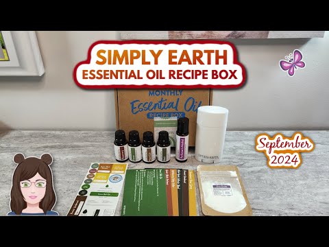 SIMPLY EARTH Essential Oils Recipe Box!  Everyday Essentials!  September 2024