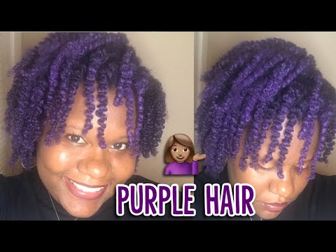 I TRIED  HAIR PAINT WAX | PURPLE NATURAL HAIR | Temporary Hair Dye | NO BLEACH on Natural Hair!