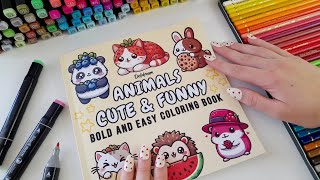 ASMR Coloring my Own Coloring Book | Cute Animals