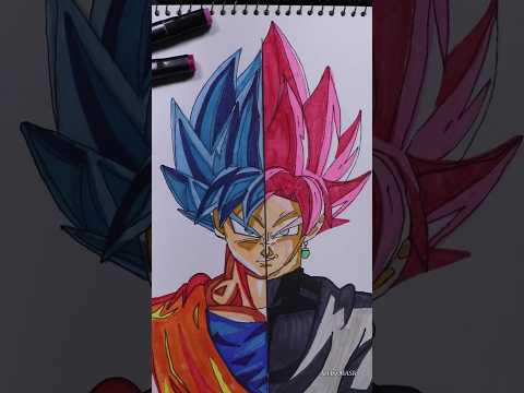 goku super anime drawing p-2 #goku #shorts #anime