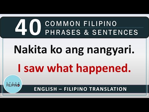 COMMONLY USED FILIPINO Phrases! #12 (English-Tagalog)