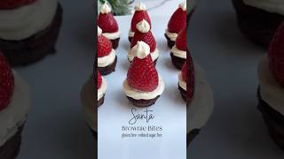 Santa Brownie Bites| Festive Christmas Dessert #christmastreat #glutenfree #refinedsugarfree #yummy