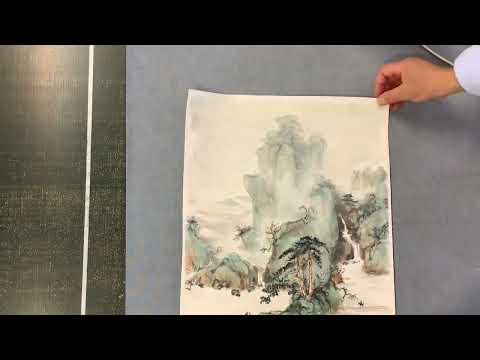 Lesson 2-6: Rocks and Landscape in Blue and Green Style - Dry-mounting and signing