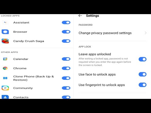 Realme8// how to set app lock🔒//use fingerprint to unlock apps // use face to unlock apps // setting