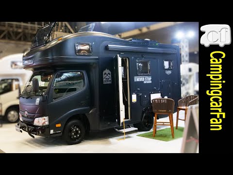 [TRIP Black Edition: Direct Cars] Japanese motorhome with large opening dinette and galley.