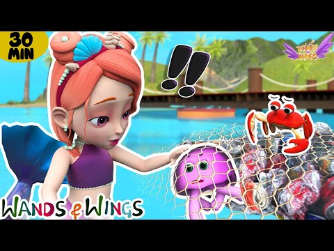 Clean Up Song | Mermaid Cleans the Sea | Princess Songs - Princess Tales