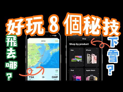 【iPhone好玩秘技８招✌️】下雪了、航班資訊、鎖定畫面空白、到家自動傳訊息、麥擱吵啊、量角器、好大貼圖、今天別再通知