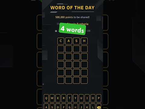 Wodl 8 December | Theme Bitcoin Euphoria Wotd | Binance word of the day | Wodl 4 word answer today