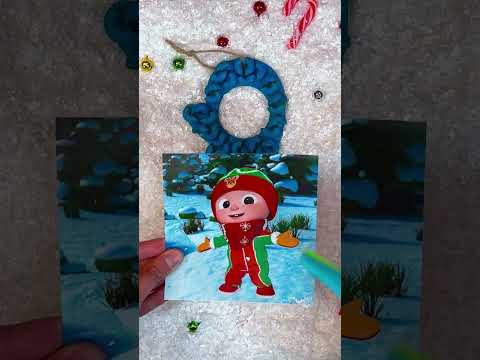 Decorating A JJ Christmas Ornament 🎄 #cocomelon #animals #cartoon #DIY #shorts