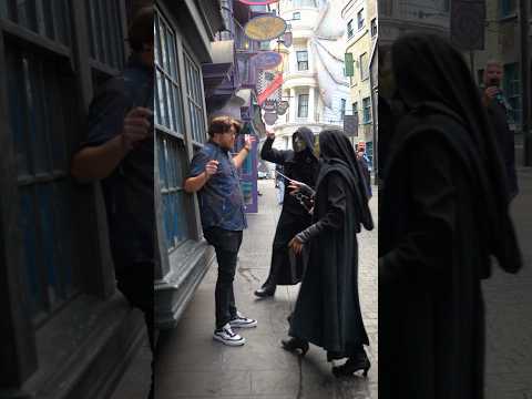 Death Eaters go after guy dressed as Harry Potter in Diagon Alley #deatheaters #diagonalley