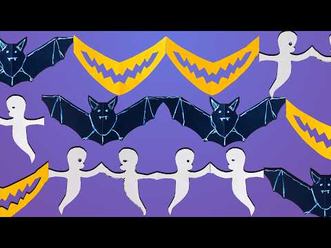 DIY Easy Halloween Paper Decorations | Bats, Ghosts & Smiling Pumpkins Tutorial