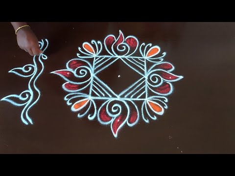 5*1 dots simple rangoli designs🌺thipkiyanji rangoli🌺 Rangoli muggulu 🌺 rangoli kolam