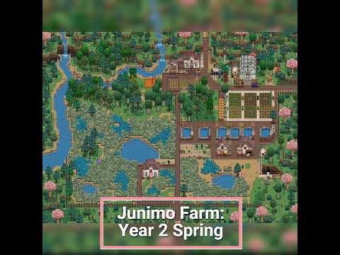 Stardew Valley Meadowlands Farm 1.6 Timelapse - Year 2 All Seasons - Junimo Farm!  #stardewvalley