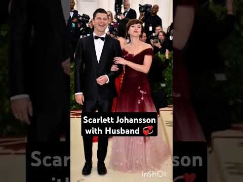 Scarlett Johansson with #husband Colin Jost #couple #captions #shortsviral #fypage❤️