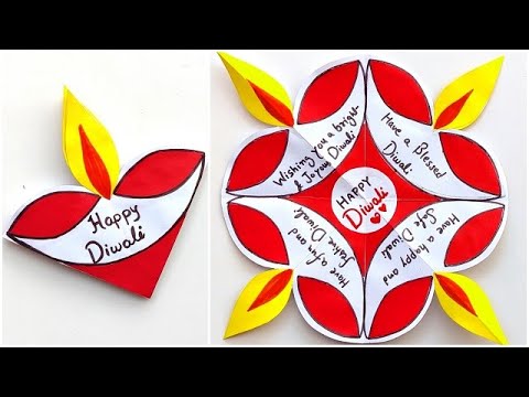 DIY Diwali greeting card 2023 / Easy and Beautiful Diwali card making / Diwali card