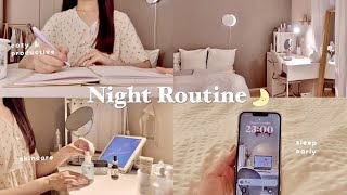 Night Routine🌛早寝早起きする平日ナイトルーティン｜日々の自分磨きとセルフケアの習慣