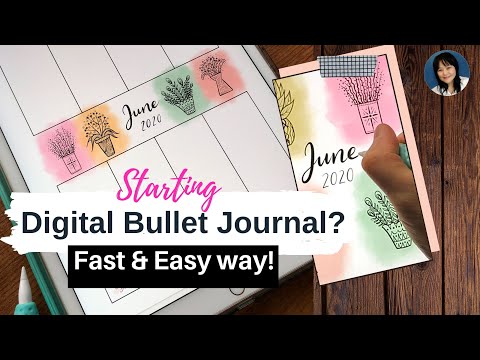 How to make a Digital Bullet Journal in a FAST & EASY way | JUNE 2020 Setup 子彈筆記設計