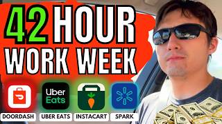 42 Hour DoorDash/Uber Eats Work Week - How Much Did I Make?