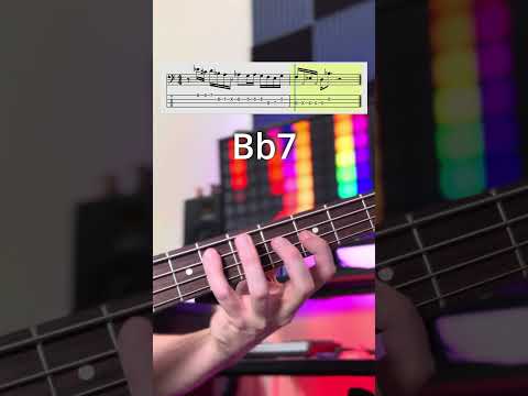 Quick FUNKY phrase over Bb7 🎈  #learnbass #bassguitar #basslessons #bassists #bassplayer