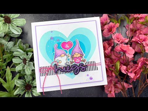 Gnome Hugs Card | Trinity Stamps | AmyR 2024 Valentine's Card Series #14