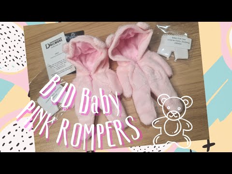 ASMR [Box Opening] BJD Baby Pink Rompers!