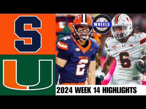 #6 Miami vs Syracuse (EXCITING!) | Full Game Highlights | 2024 College Football Highlights