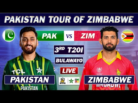 PAKISTAN vs ZIMBABWE 3rd T2O Match LIVE COMMENTARY | PAK vs ZIM T20 MATCH LIVE | PAK BAT