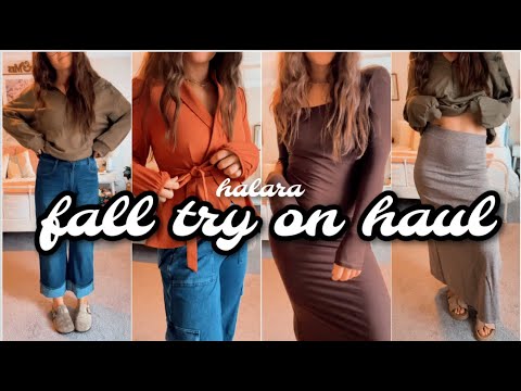 new fall try on haul 🍂 || featuring Halara Flex Demin - I'm obsessed.