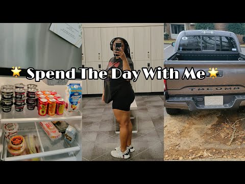 A Productive Day in My Life Living Alone| GRWM, Tacoma Mods, Sams Club Haul, gym, etc.