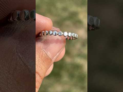 Grey spinel gem bead ring #jewelry #handmadejewelry #asmr #smallbusiness #handmade #ring #crystals