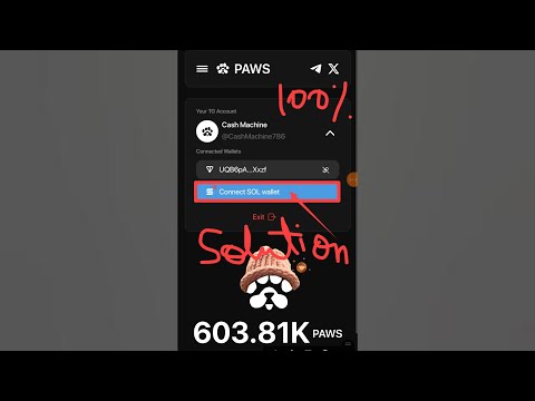 How to Connect Solana wallet in Paws | Paws Verify via PAWS Web New Task | Paws Airdrop Claim Task