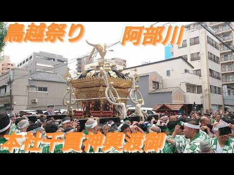 鳥越祭り２０２４年 阿部川 本社千貫神輿渡御 ６月９日 鳥越神社 東京都台東区鳥越 良かったらチャンネル登録よろしくお願いいたします❤️