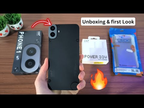 CMF Phone 1 Black Colour Unboxing 🔥 | CMF 33w Charger Unboxing & Best Case for CMF Phone 1