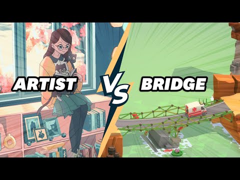 Professional Artist tries to build bridges in Poly Bridge 3!