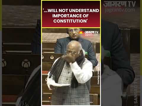 Kharge’s Constitution Jibe At BJP Goes Viral | Rajya Sabha | #shorts