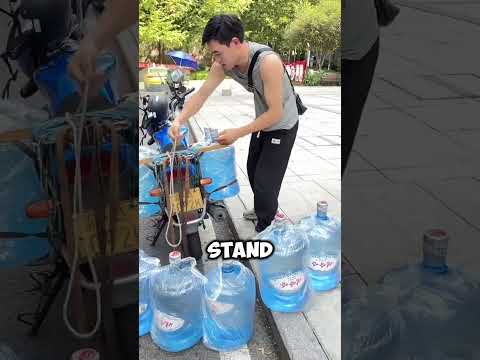 How He Fit 10 Gallon Water Jugs On 1 Motorcycle To Save A Trip!