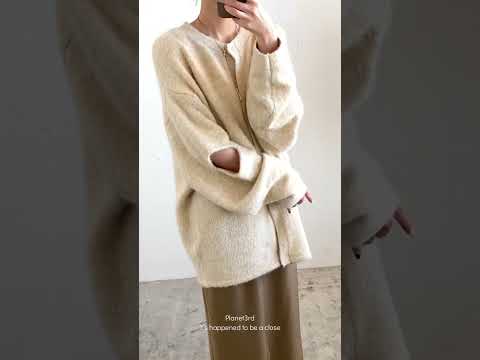 AGAWD  Slit Knit Cardigan スリットニットカーディガン　Ivory