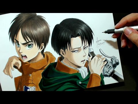 Speed Drawing - Eren and Levi (Shingeki no Kyojin)