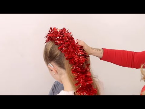 Sparkle Up Your Christmas Look With Tinsel Hairstyle!