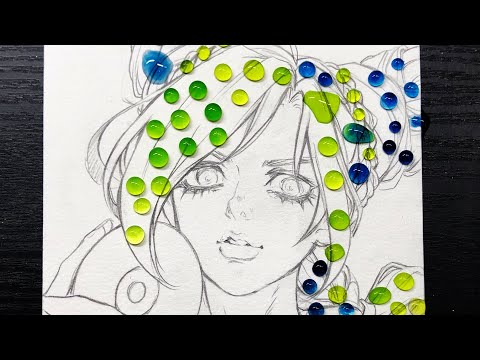 Watercolor Jolyne Cujoh from JoJo's Bizarre Adventure  | #Shorts #Hutachan