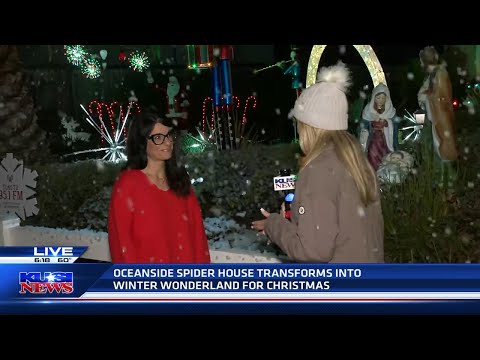 Oceanside Spider House transforms into a winter wonderland for Christmas